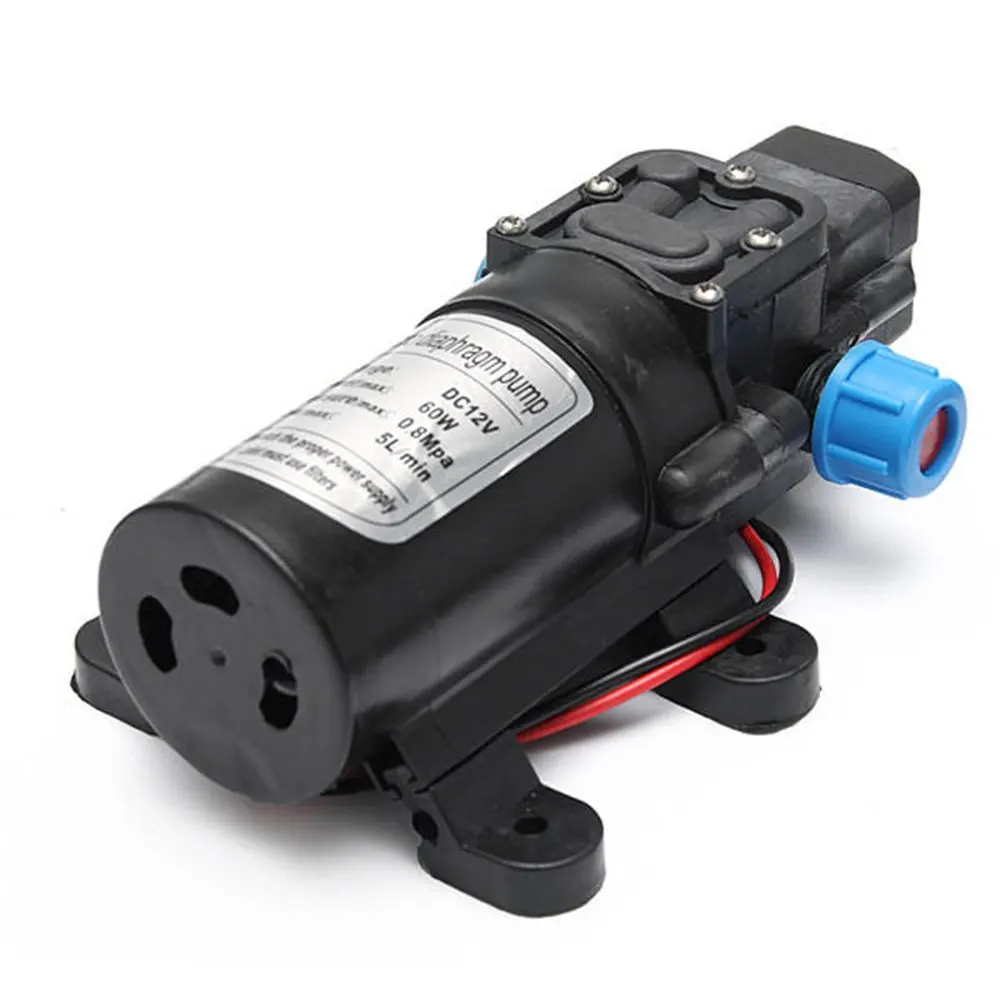 

DC 12V 60W High Pressure Diaphragm Water Pump Multifunction Automatic Switch 5L/min Large Flow Self Priming Pump