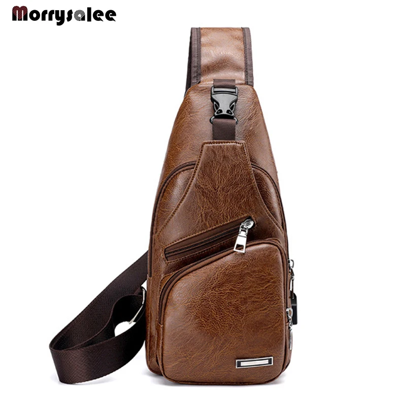 Male Shoulder Bags Usb Charging Crossbody Men Leather Chest Bag School Summer Short Trip Messengers 2018 New Arrival huismerk kopen in de aanbieding Male Shoulder Bags Usb Charging Crossbody Men Leather Chest Bag School Summer Short Trip Messengers 2018 New Arrival huismerk kopen in de aanbieding