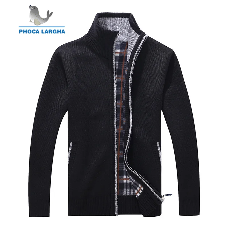 Winter New Men's Sweaters Fleece Turtleneck Style Thick Wool Sweater Men Business Knitwear Cardigan Zipper Warm Sweater Coats Winter New Men's Sweaters Fleece Turtleneck Style Thick Wool Sweater Men Business Knitwear Cardigan Zipper Warm Sweater Coats