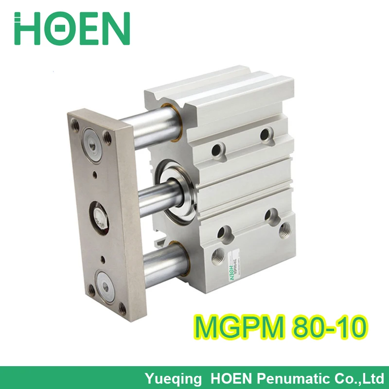 

MGPM80-10 80mm bore 10mm stroke Thin Three-axis cylinder with rod air cylinder pneumatic air tools MGPM series MGPM80