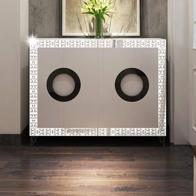 2018 جديد الديكور مرآة ملصقات جدار muraux الاكريليك معكوسة ملصق مزخرفة