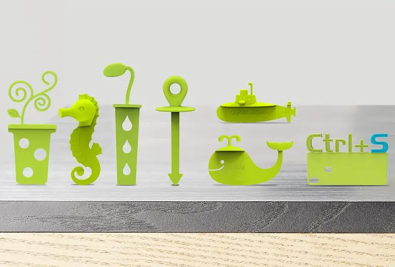 

3D Bookmark Novelty 3D Silicone Bookmarks for Book Page Marker as Kids School Prize 3pcs/set
