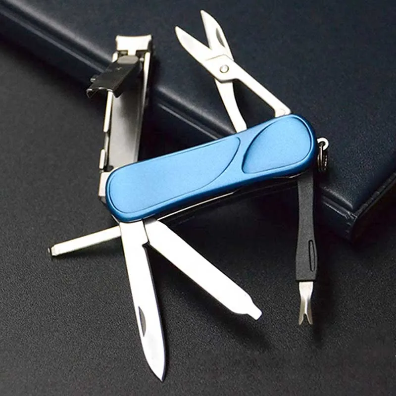 New Multifunctional Outdoor EDC Tool Set Nail Clipper Finger File Belt
