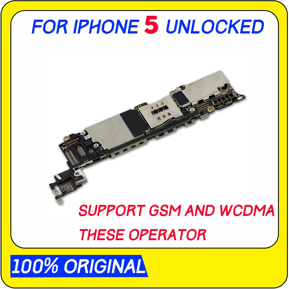 

with Full unlocked for iphone 5 Motherboard,100% Original for iphone 5 5g Logic board with IOS System,16GB / 32GB / 64GB