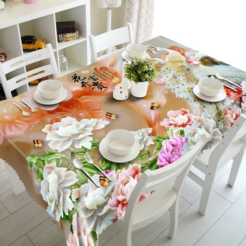 

round square Tablecloth Tea table rectangular Waterproof Table cloth wedding table cover FLOWER Customized size Pillowcase