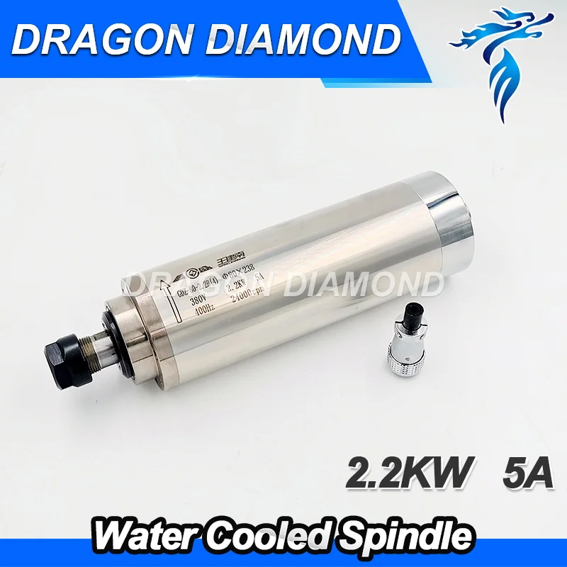 

CNC 2.2KW/380V Water cooling Spindle Motor 220V 2.2KW 80mm ER20 water-cooled spindle 4 bearings For Engraving Milling Machine.
