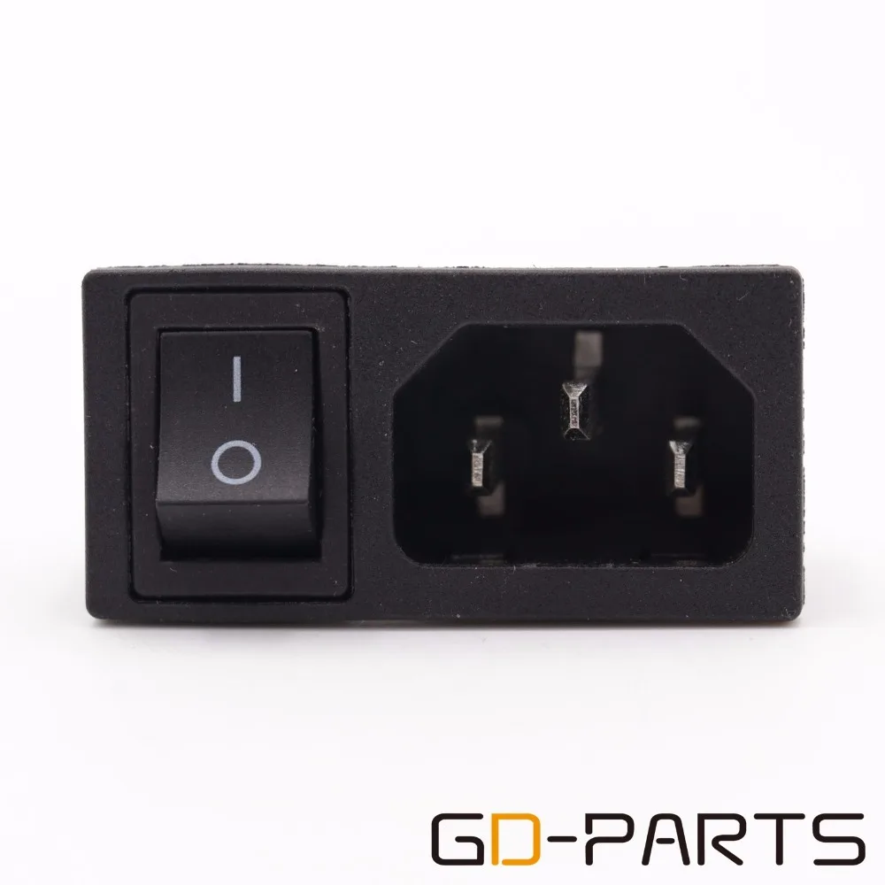 1PC Mains AC Power Cord Inlet Power Receptacle Power socket With ON OFF