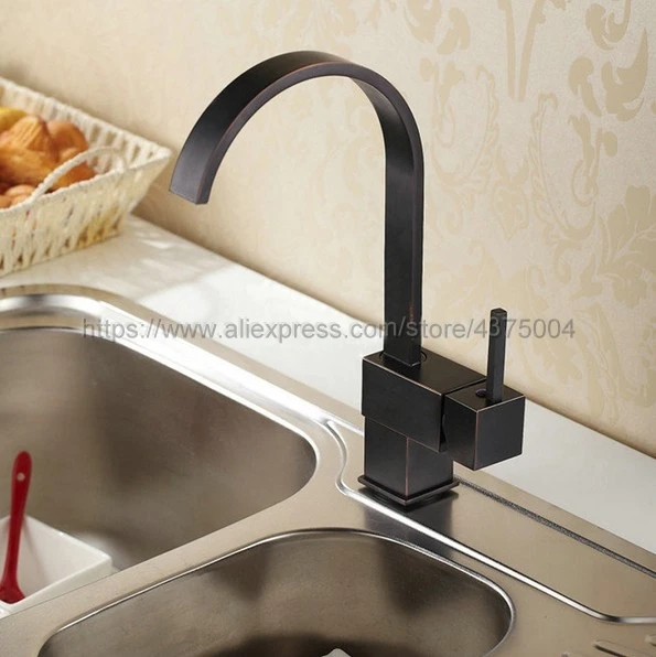 

Kitchen Swivel Faucets Antique Bronze Single Handle Kitchen Basin Faucets Deck Mounted Hot&Cold Water Mixer Tap Nhg002