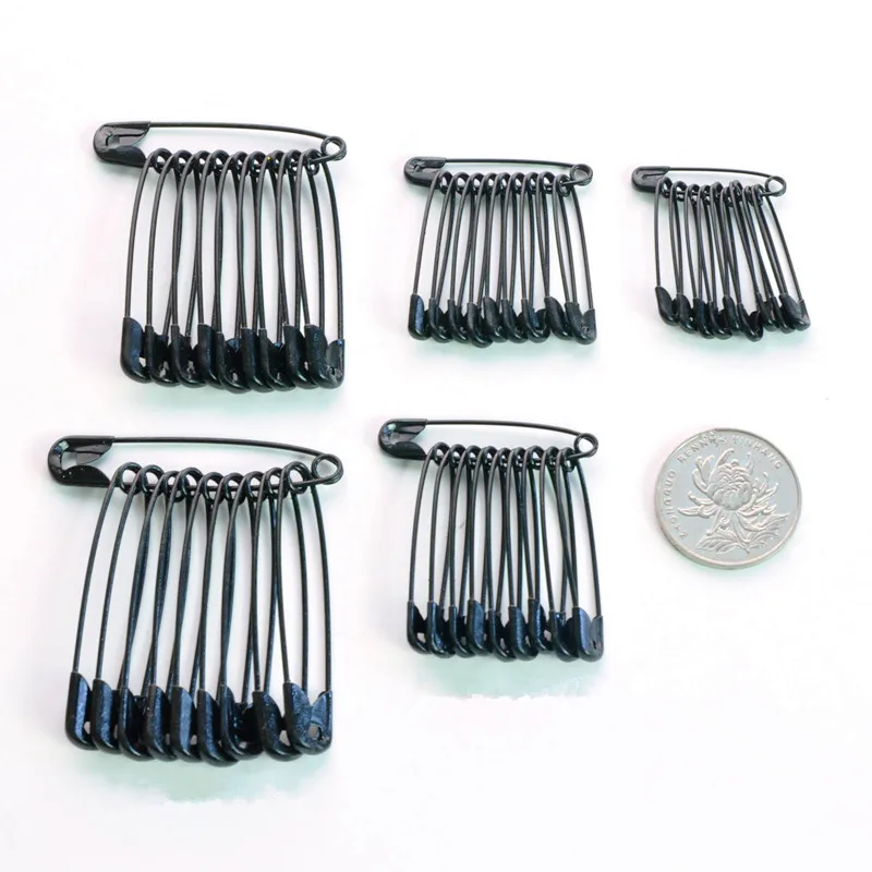 1000pcs Black Safty Pins for Garment Tags Strings/Cords Use DIY Clothes Accessories Black Pins