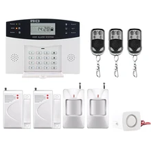 Saful Home Security Alarm &Wireless GSM System LCD Display SMS and Smoke Sensor Russian/English/Spanish/French voice
