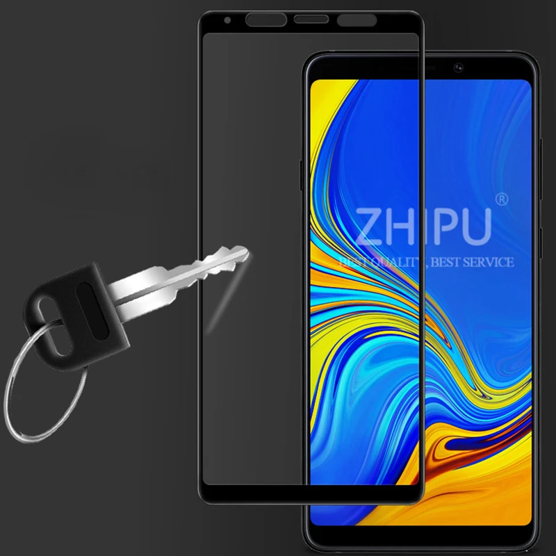 6D закаленное стекло для Samsung Galaxy A9 A8 A7 A6 2018 полное покрытие изогнутая Защитная