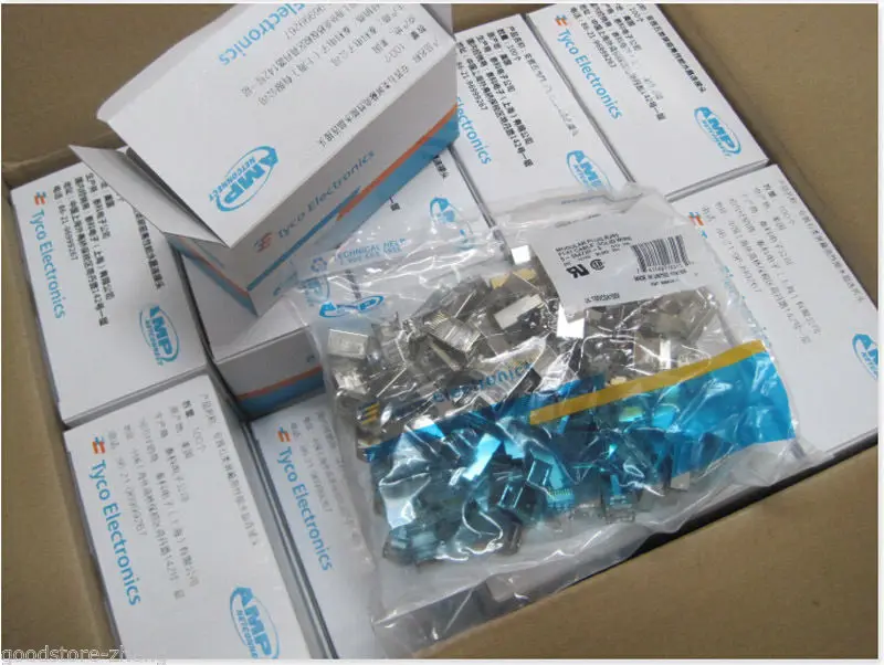 100 шт./лот RJ45 AMP модульный экранированный Кристалл CAT.5e разъемы AMP|connector rj45|rj45 ampshield