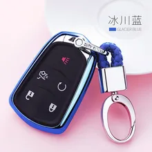 Coque de Protection pour clé Cadillac, étui souple en TPU 2019 pour clés, ATS, CT6, cds, DTS, XT5, Escalade, ESV, SRX, STS, XTS, ELR 2014, 15, 2016, 2017, 2018