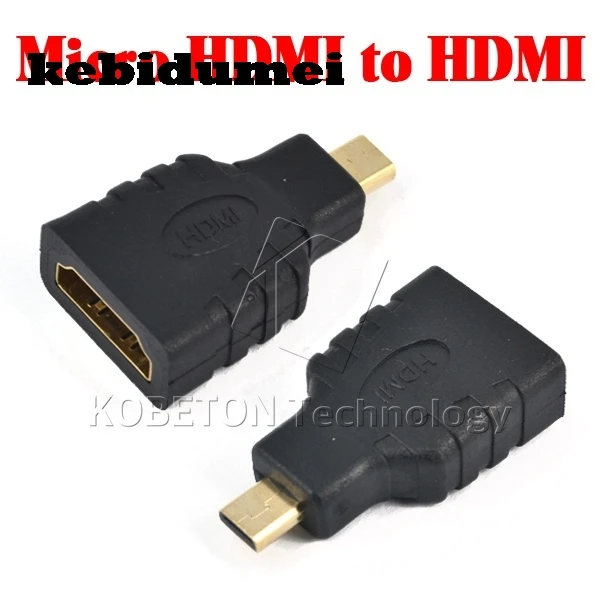 

kebidumei Micro HDMI to HDMI Gold Plated Adapter Connector HDMI Type A Female to micro HDMI Type D Male Adapter For HDTV Camera