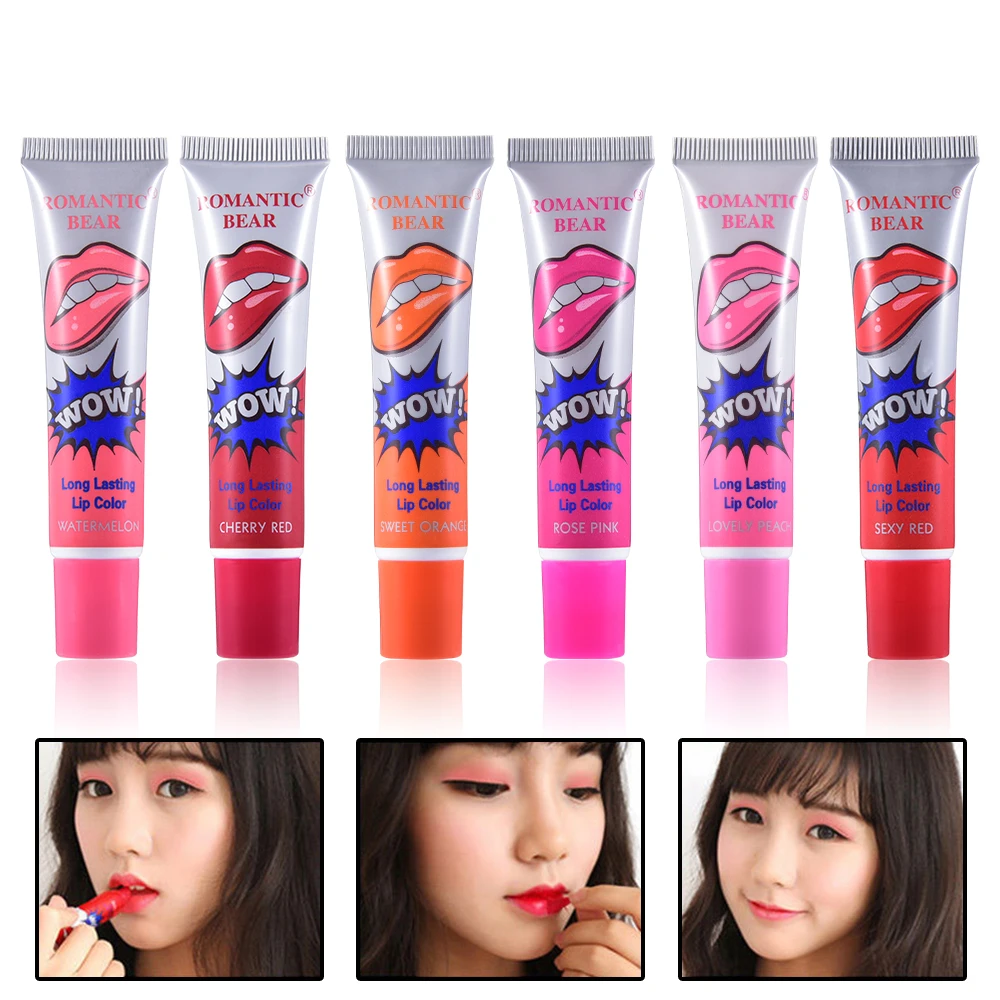 1PCS Hot Selling Peel Off Matte Long Lasting Moisturizer Waterproof Lipstick Makeup Matte Lip Gloss Beauty Red lip Tools