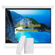 3D Electric Projector Screen 100 inches 4:3 Projection Screen 80x60inch Viewable Area For HD Beamer Cinema School Classroom