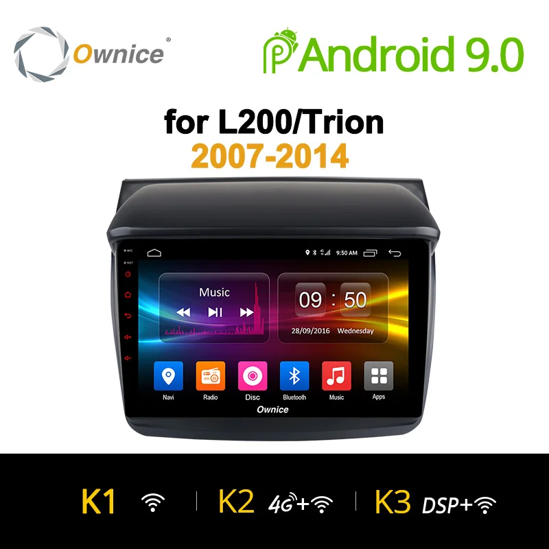 Ownice K1 K2 Android 9 0 Car Audio FOR MITSUBISHI L200 Trion 2007 2014 dvd gps