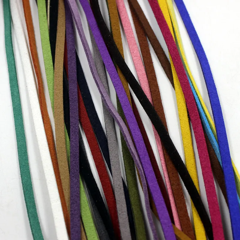 

Free Shipping 20Yards/Bundle Factory Price Faux Suede Cord Leather Lace Jewelry Findings Beading Thread
