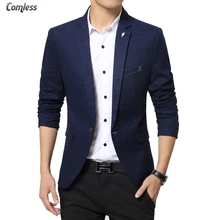 Для мужчин S пиджак Slim Fit Пиджаки Новинка года Демисезонный хлопок/полиэстер верхняя одежда тонкое пальто Костюмы для Для мужчин Пиджаки для женщин