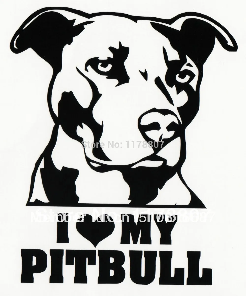 "I LOVE MY PITBULL" DOG Sticker For Car Rear Windshield Truck SUV
