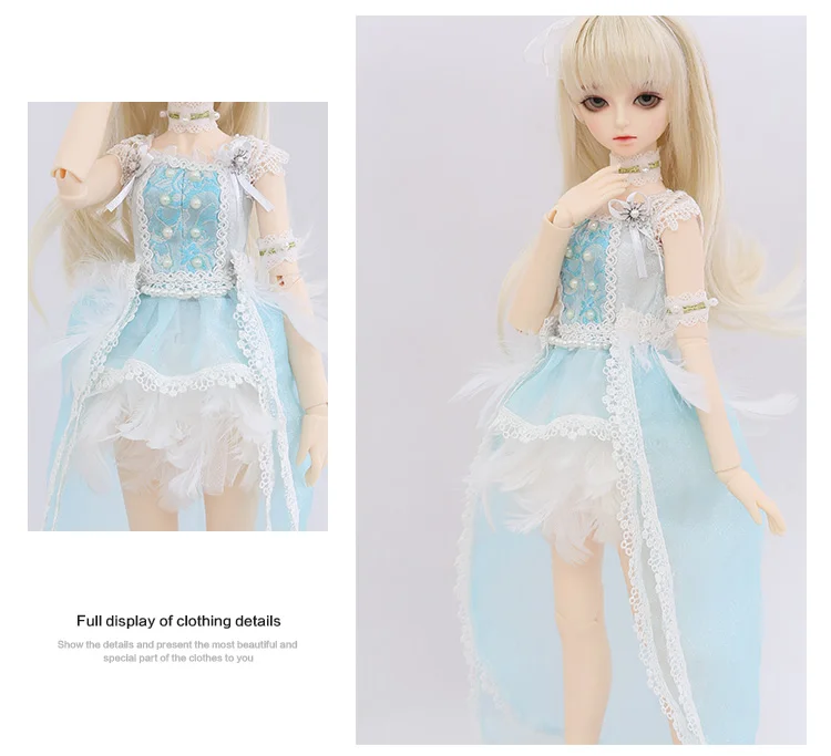 BJD одежда Littlemonica София 1/4 тела BJD SD милое платье красивые кукольный наряд аксессуары KUKUCLARA