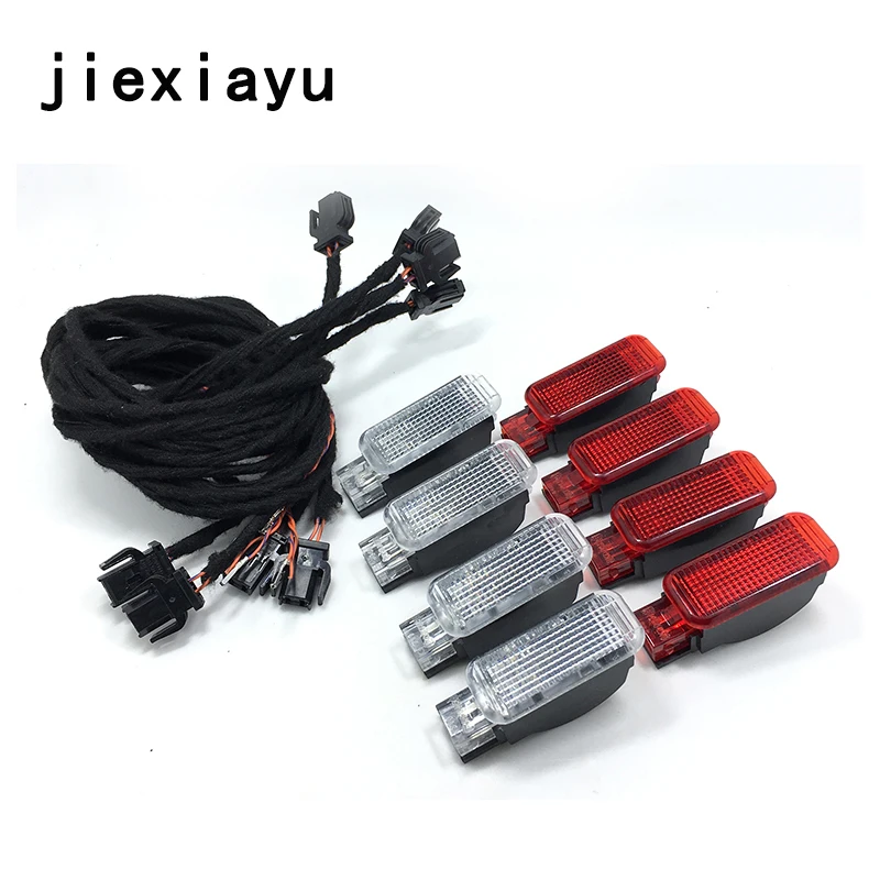 8PCS OEM door warning font b lamp b font cable For A3 A4 A5 A6 A7