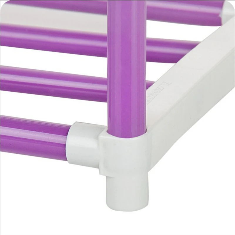 4 Layers Shoe Rack Plastic Parts Pipe Shoes Shelf Easy Assembled Storage Organizer Stand Living Room Furniture Cabinet