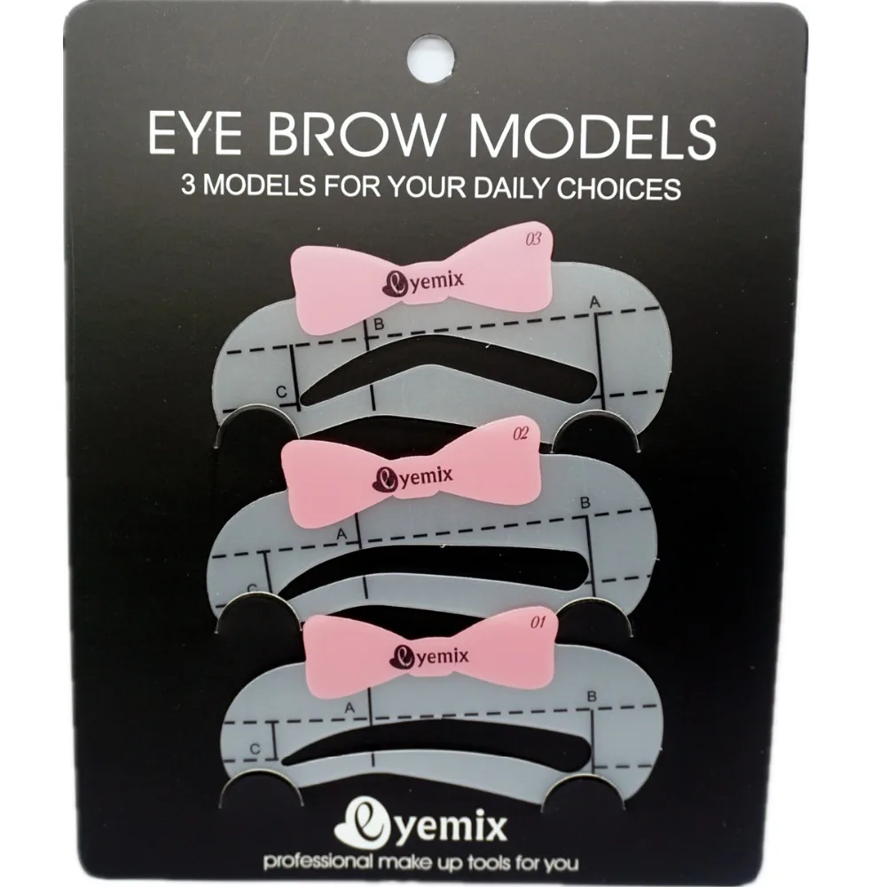 

Eyeliner Stencil Kit Eyebrow Stencils 3styles Reusable Molde Delineador Guide Card Brow Template DIY Make Up Tools