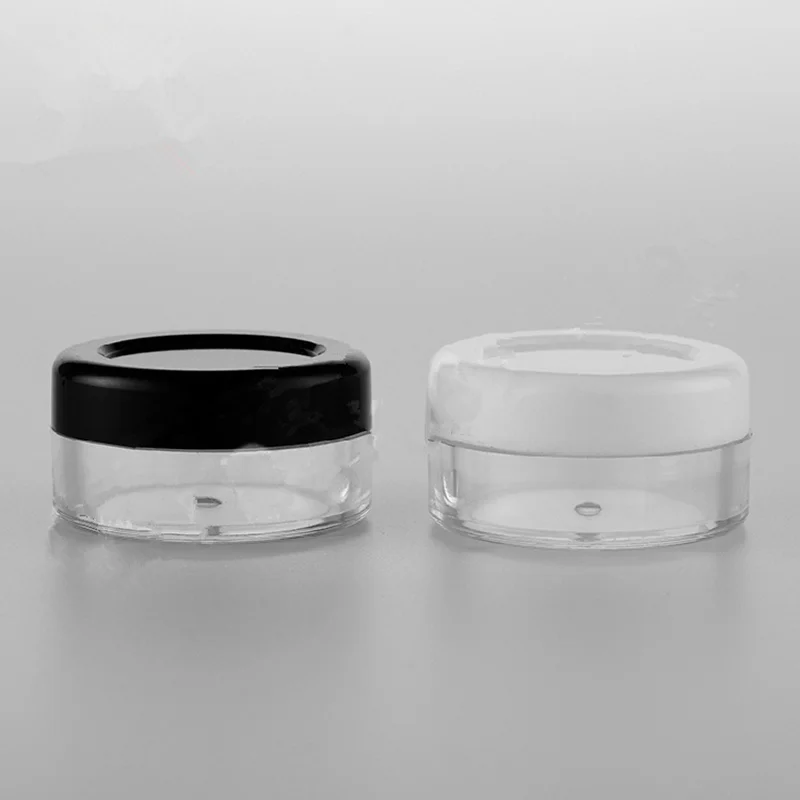 clear round plastic container and lid