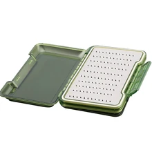 Новая пена Водонепроницаемый хранения приманки крючок Box нахлыстом Пластик Двусторонняя приманки 16x10x4 см зеленый снаряжение для рыбалки, снасти box A7