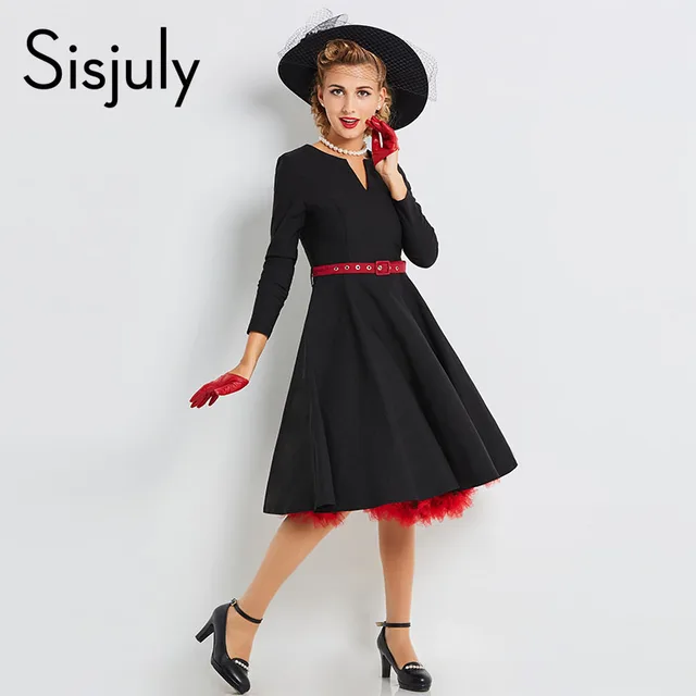 Vintage Long Black Dress