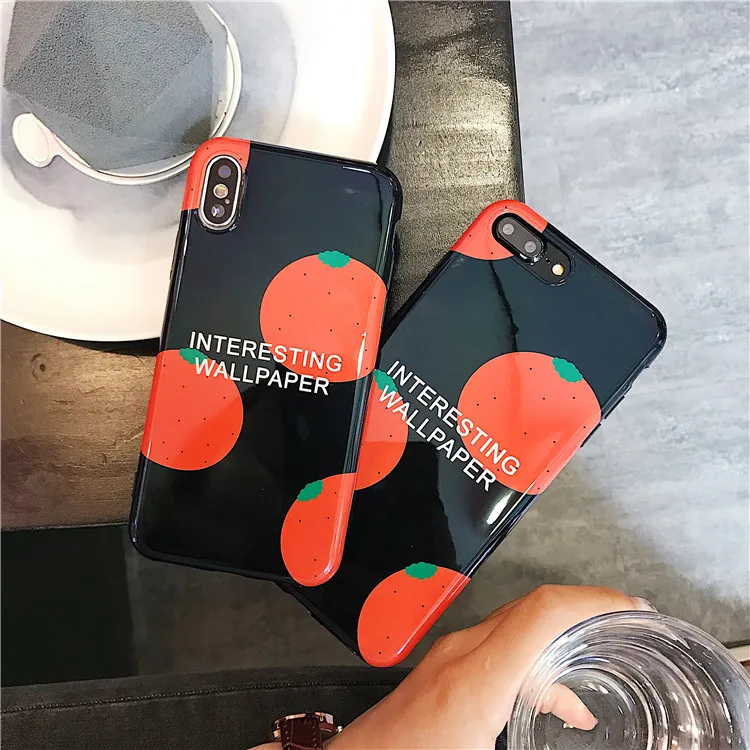 Модные чехлы для телефонов Fundas Capa Vibe Coque черный оранжевый чехол телефона Iphone 6 6S Plus
