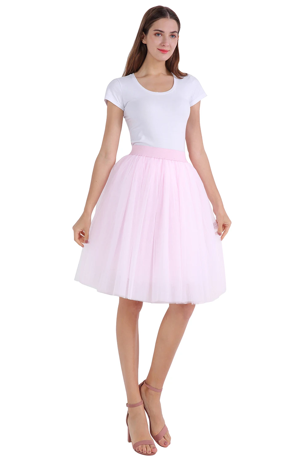 Rockabilly Short Petticoat Retro Underskirt 7 Layers Tulle Skirt Women Adult Tutu Wedding Accessories