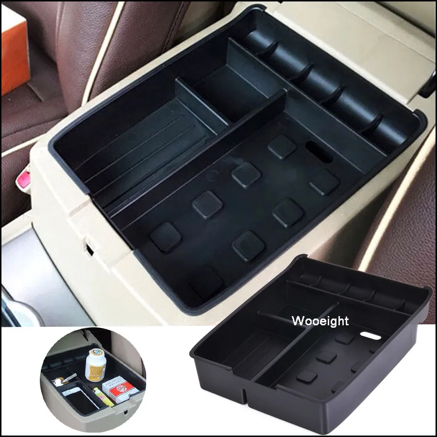 Wooeight автомобильный Стайлинг центр подлокотник консоль Хранение держатель для перчаточного ящика органайзер для Toyota Highlander Kluger 2008-2013