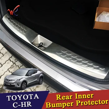 

For Toyota C-HR CHR 2016 2017 Stainless Steel Rear Inner Bumper Protector Guard Sill Plate Cover Trim 1pcs Car Styling!