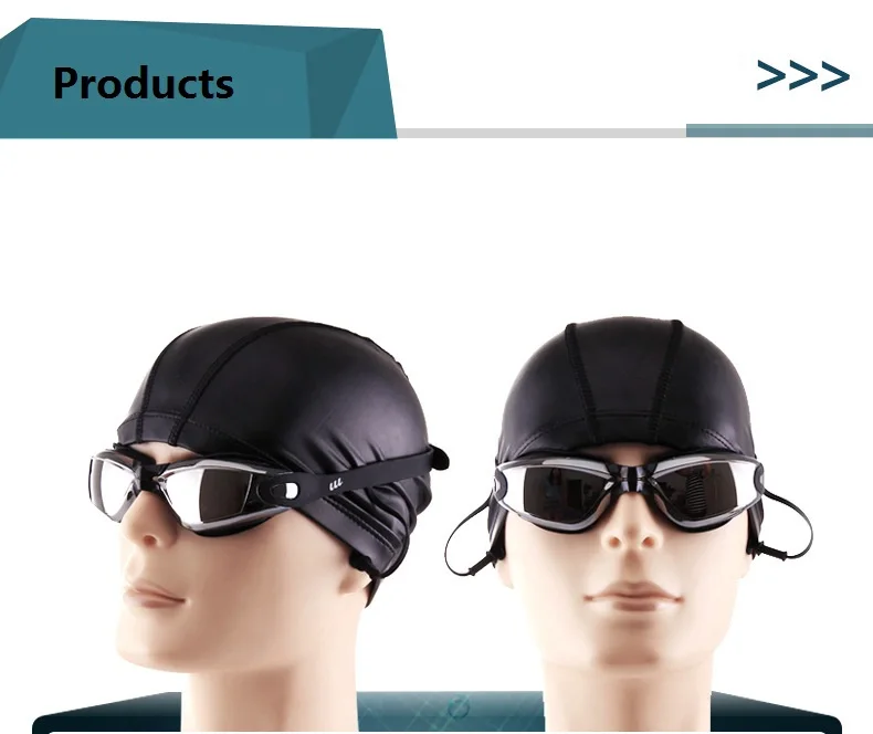 Высокое разрешение плоские водонепроницаемые противотуманные очки для плавания мужские и женские купальники гальванические зеркальные очки с ушками