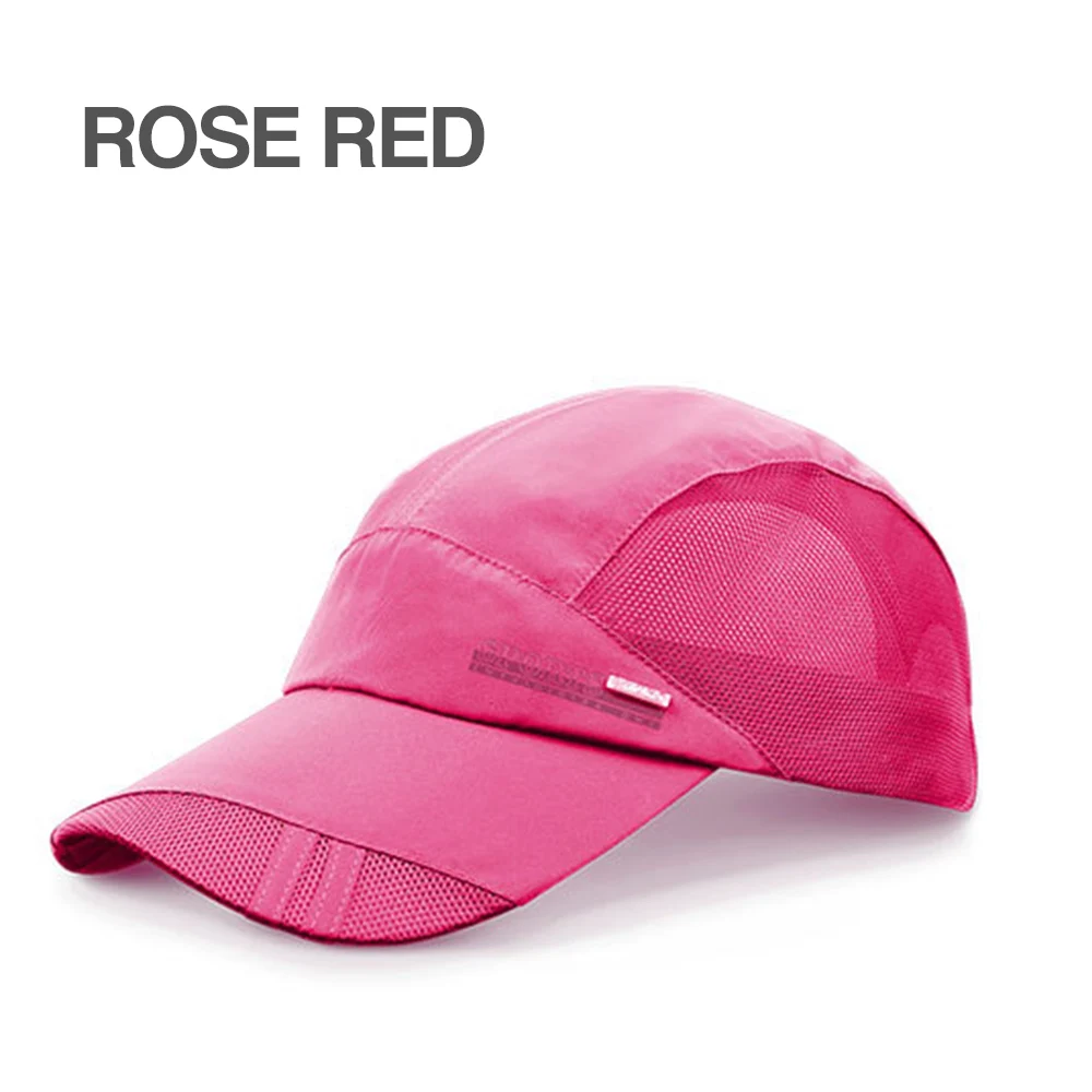 DONQL новые уличные спортивные в стиле унисекс Регулируемый Рыбалка Кепки лето-осень дышащий Защита от солнца рыболовные кепки Водонепроницаемая шапка - Цвет: Rose red