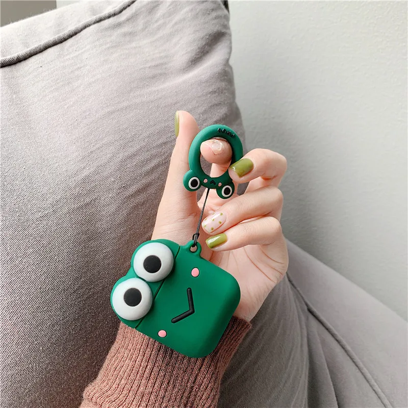 Cute Bluetooth Wireless Earphone Case For Apple AirPods Silicone Cartoon Charging Cases For Air Pods Protective Cover Key Rings (5)
