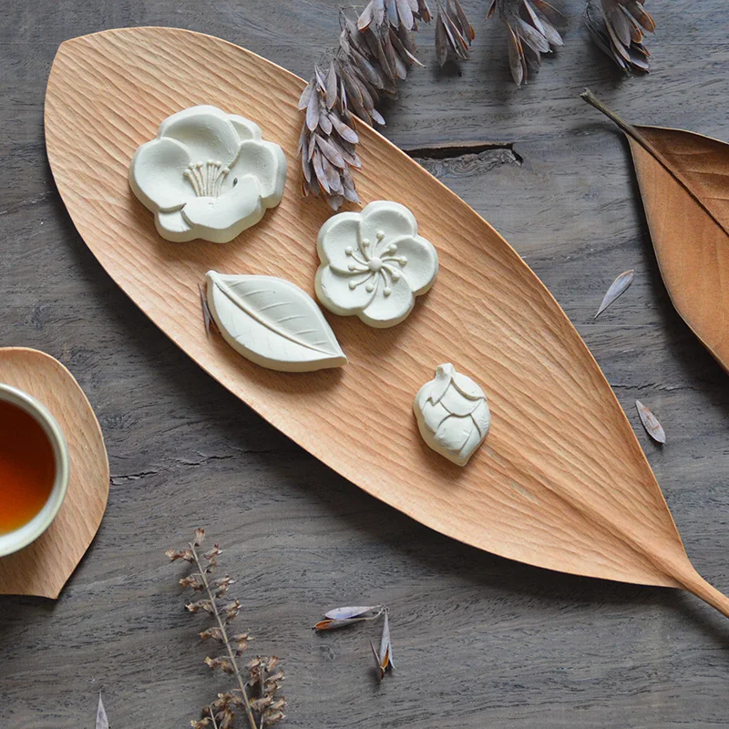 Original Handmade Leaf Dish Wooden Plate Creative Wood Plates for