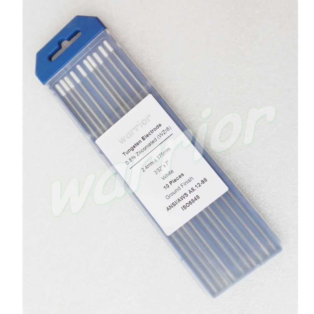 10pcs WZR8 tungsten welding electrodes 2.4*175mm 3/32"x7"in Welding