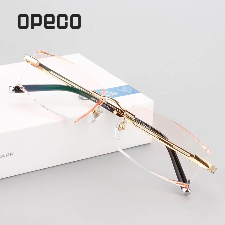 Очки Opeco мужские для близорукости оптические аксессуары по рецепту в титановой