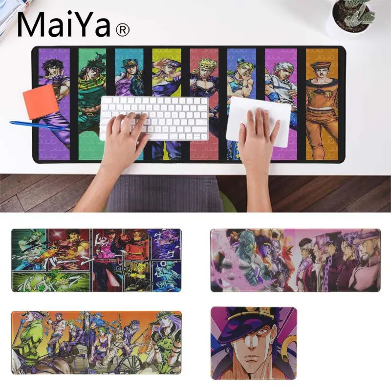 

Maiya jojo bizarre adventure Pad to Mouse Game Locking Edge Gaming mouse pad Anime Mousepad mat Speed Version For Dota2 LOL