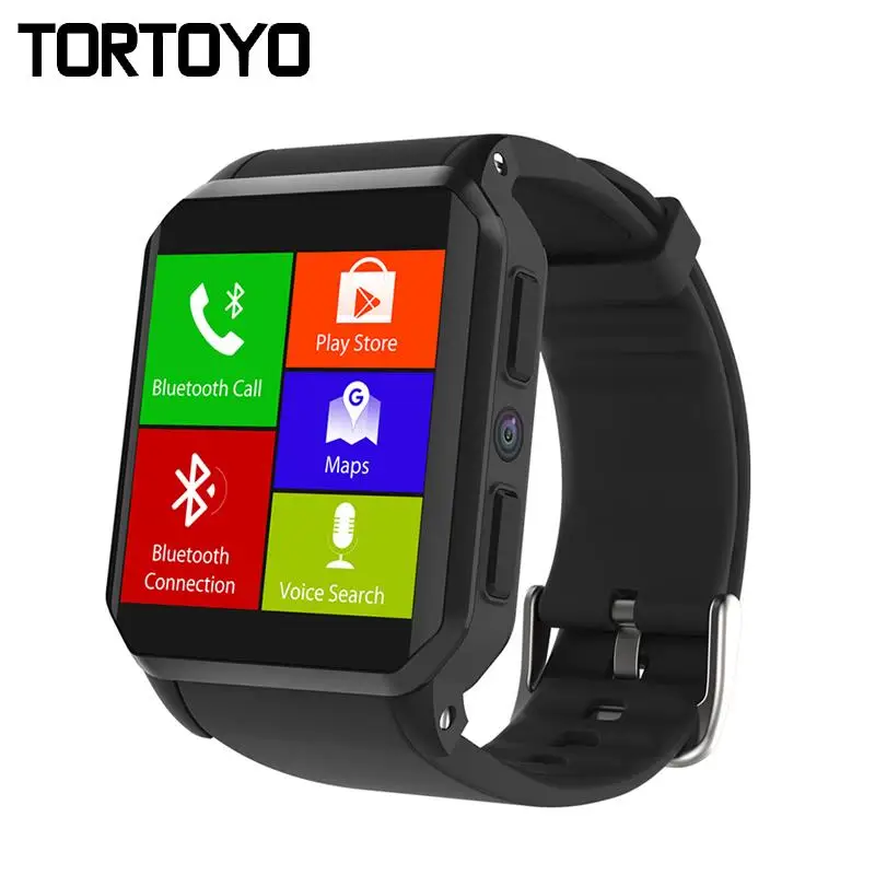 

TORTOYO KW06 Smart Watch Phone Android 5.1 OS 512MB+8GB 3G SIM GPS WiFi Heart Rate Monitor Pedometer Camera IP68 Waterproof Swim
