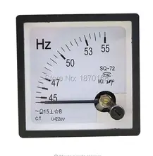 SQ-72 45-55Hz AC 100V / 220V / 380V analógico Panel medidor frecuencia Indicador de Hertz para sistema de vigilancia