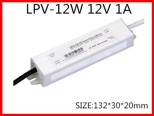 

12W 12V 1A LED constant voltage waterproof switching power supply IP67 LPV-12-12