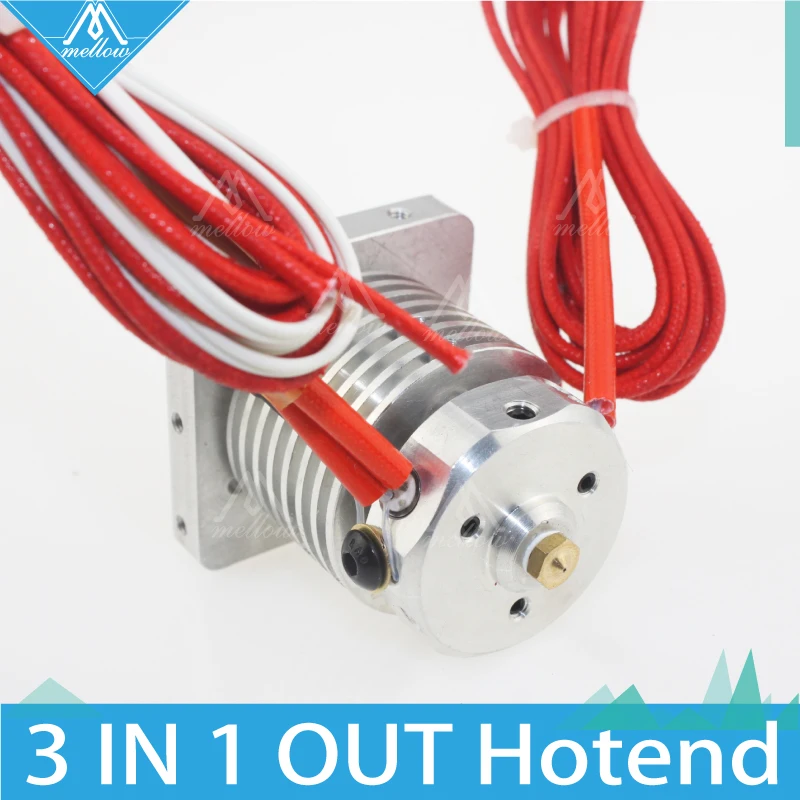 Мультиэкструзия 3 в 1 из Hotend экструдер полный комплект многоцветная насадка Горячий Конец 0,4 мм/1,75 мм нить для PLA ABS 3D принтера