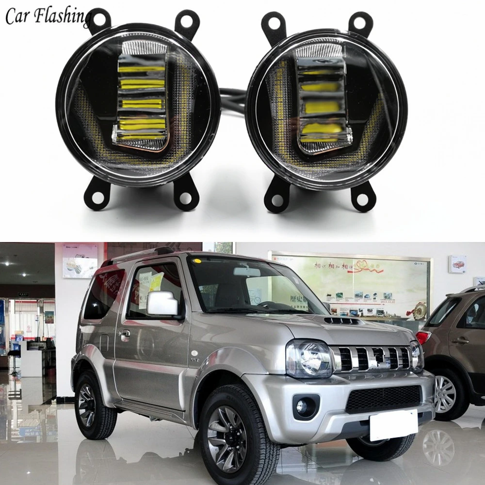3 в 1 функции авто светодиодный для Suzuki Jimny 2007-2016 DRL Дневной светильник автомобиля