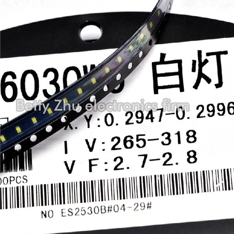 

100 шт./лот SMD 0603 SMD яркий белый светоизлучающий белый светодиод (LED) 1608