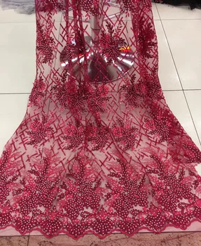 

African lace fabric embroidery African tulle French lace fabric with stone 2018 African French net lace RF2562