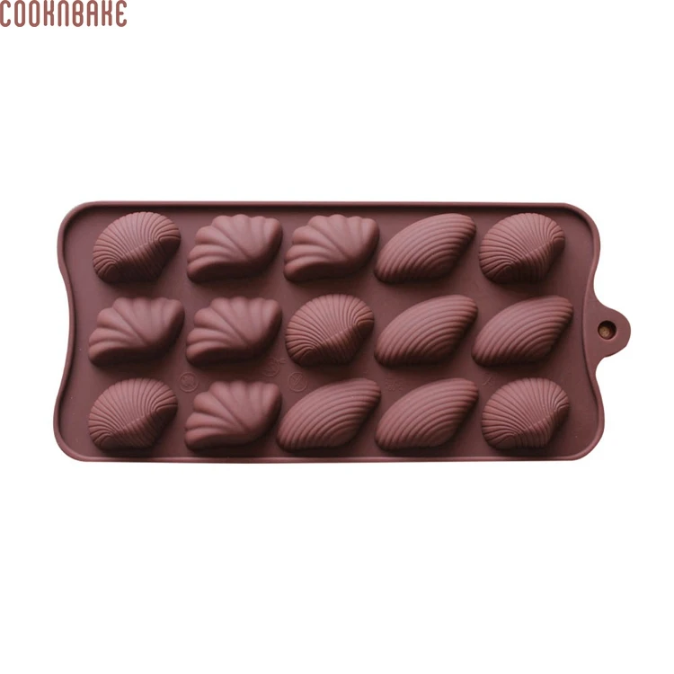 

COOKNBAKE DIY Silicone Mold For Chocolate Ice Cube Jelly Pudding with 15 Hole Shell 3 Different Design SICM-115-19